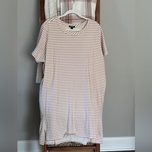 Striped Short Sleeve T-Shirt Dress